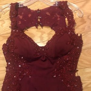 Burgandy prom dress